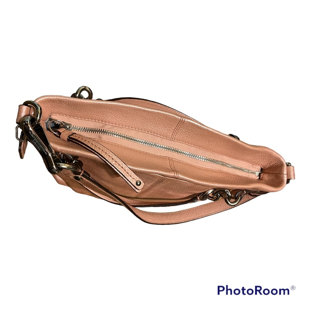 Coach Brooke Hobo Coral Pink Pebbled Leather - Picture 11 of 16